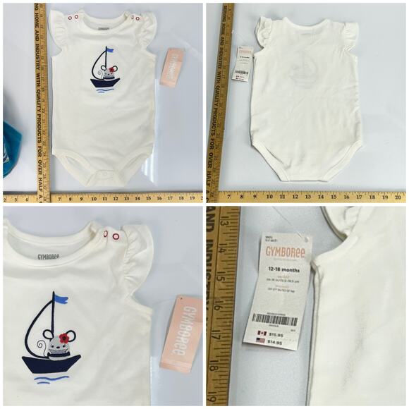 LOT of 6 Baby Girl Clothes 12-18 Months Swim Beach Outfits Bundle Nautical mixed - Picture 6 of 12